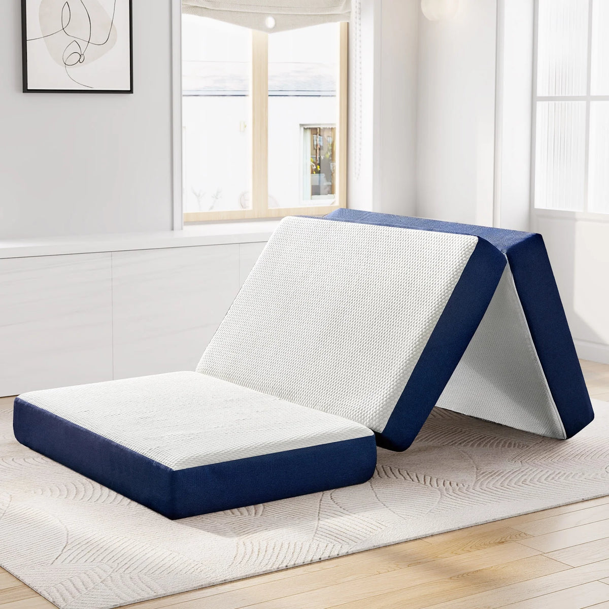 Full Size Trifold Folding Memory Foam Mattress U336429
