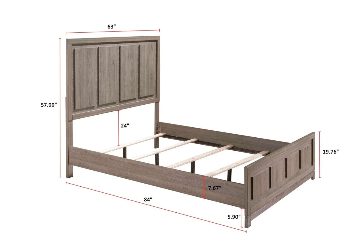 Queen Size 3Pc Wood Bedroom Set K2265