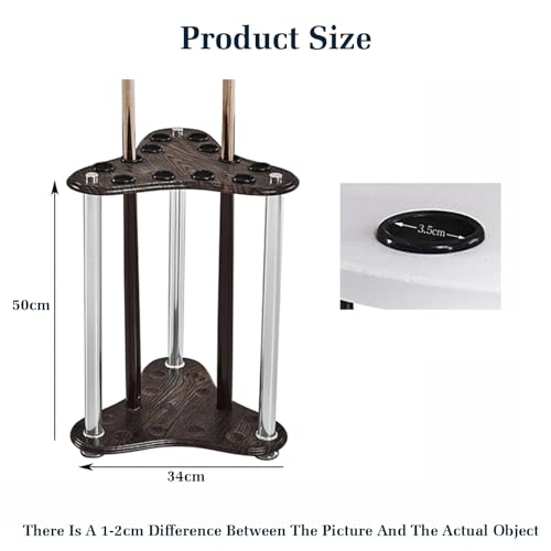 Brown Wood 12 Pool Cue Rack Stand O2577