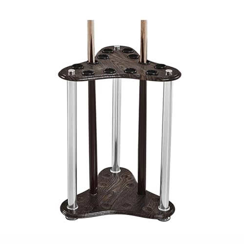 Brown Wood 12 Pool Cue Rack Stand O2577