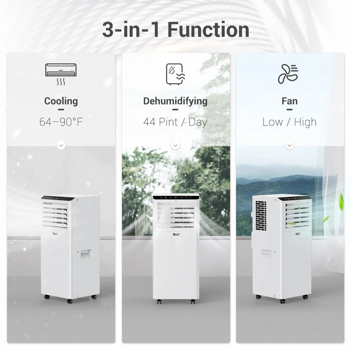 8000BTU Portable Air Conditioner 3-in-1 H223134