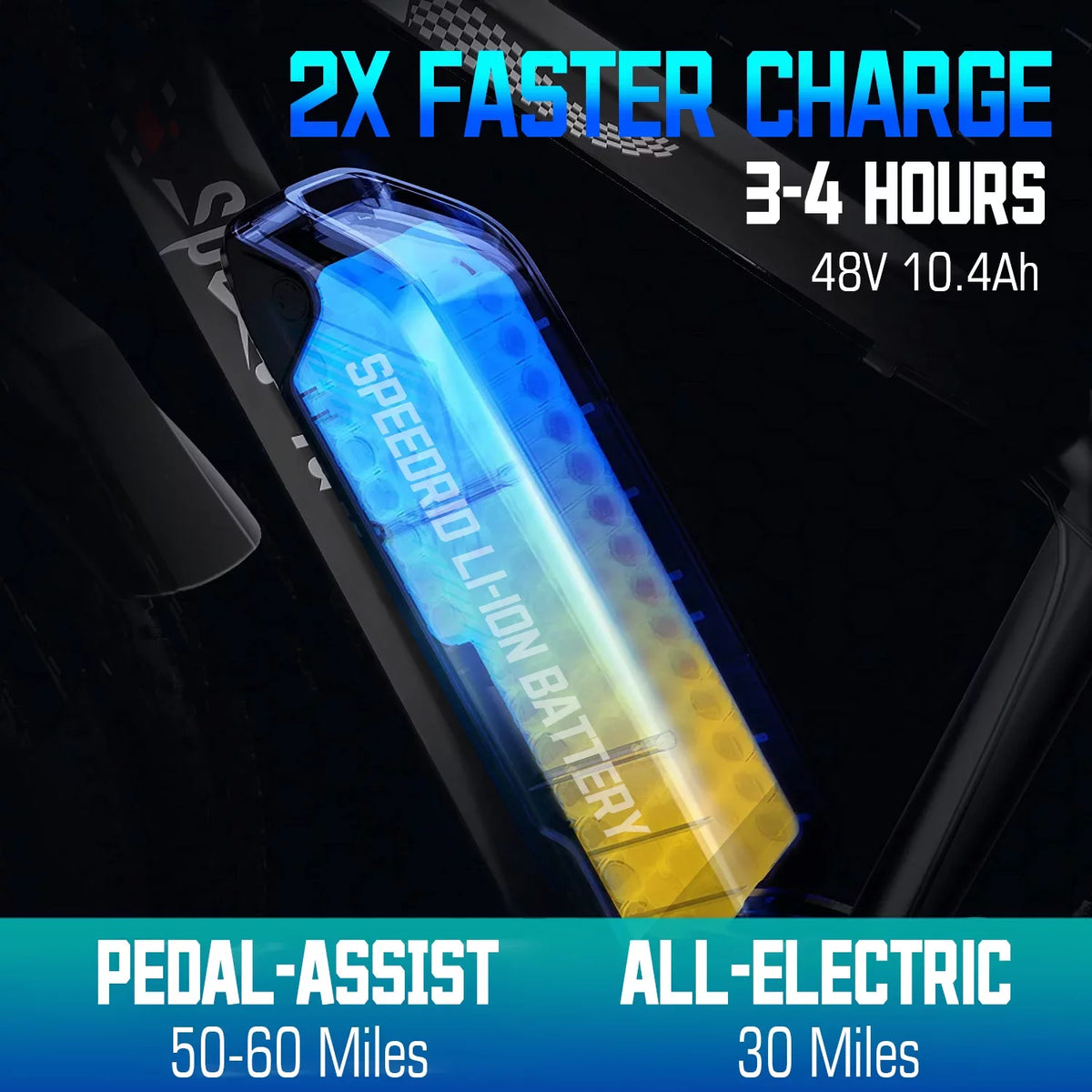 26" 4.0 Fat Tire 500W Electric Bike with 48V 10.4Ah Battery O2875