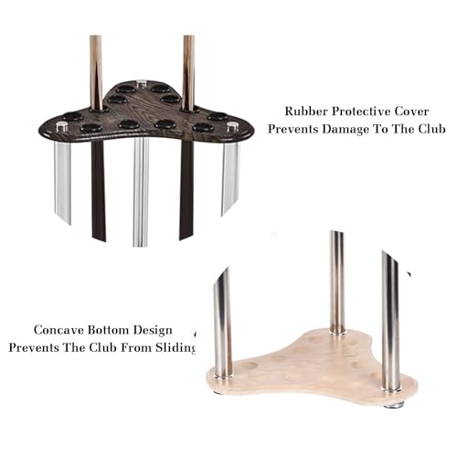 Brown Wood 12 Pool Cue Rack Stand O2577