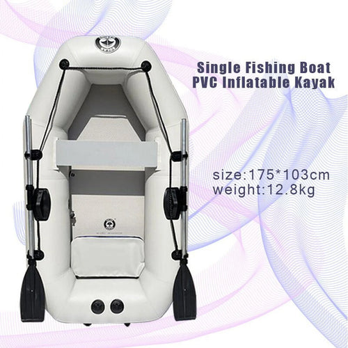 1 Person Inflatable Rowing Boat Kayak Canoe Raft Dinghy Q72109